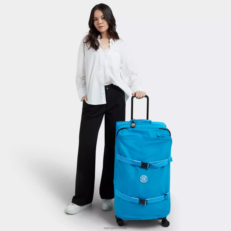 Kipling chętny niebieski dla obu płci spontaniczny duży toczący się bagaż PXR6L519