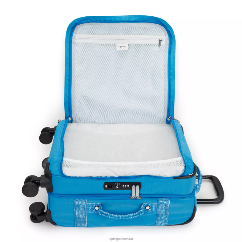 Kipling chętny niebieski dla obu płci spontaniczny mały toczący się bagaż PXR6L505