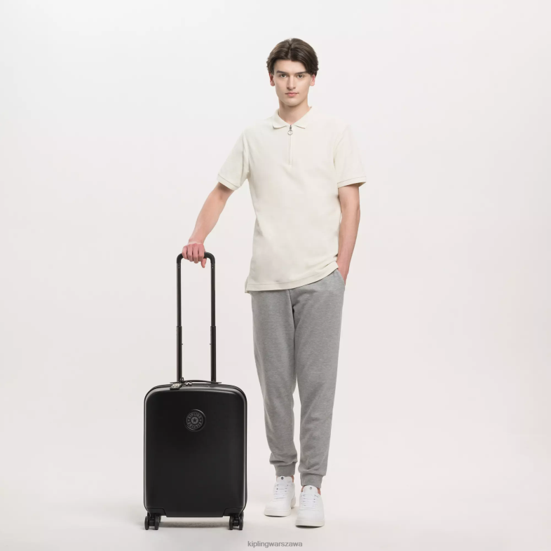 Kipling czarny noir dla obu płci ciekawostka mały 4-kołowy bagaż na kółkach PXR6L513