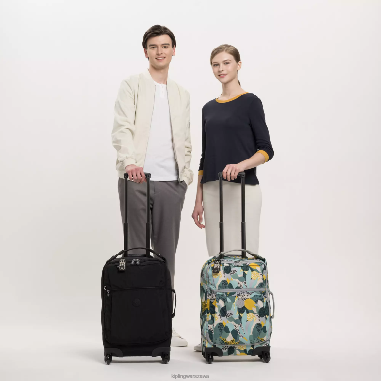 Kipling czarny noir dla obu płci darceymały bagaż podręczny na kółkach PXR6L509