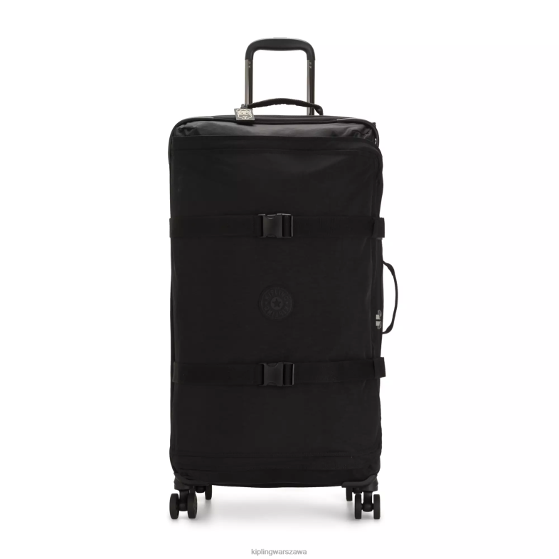 Kipling czarny noir dla obu płci spontaniczny duży toczący się bagaż PXR6L518