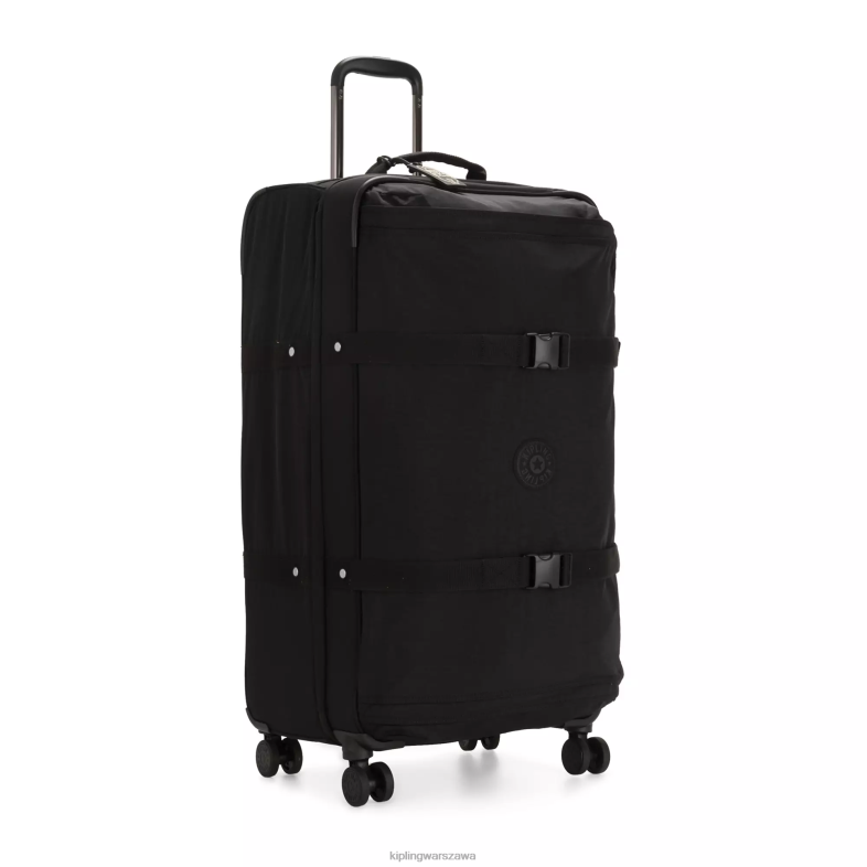 Kipling czarny noir dla obu płci spontaniczny duży toczący się bagaż PXR6L518