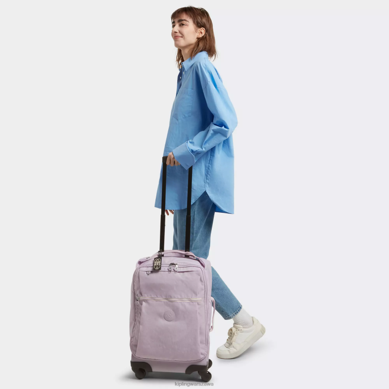 Kipling delikatny liliowy dla obu płci darceymały bagaż podręczny na kółkach PXR6L511