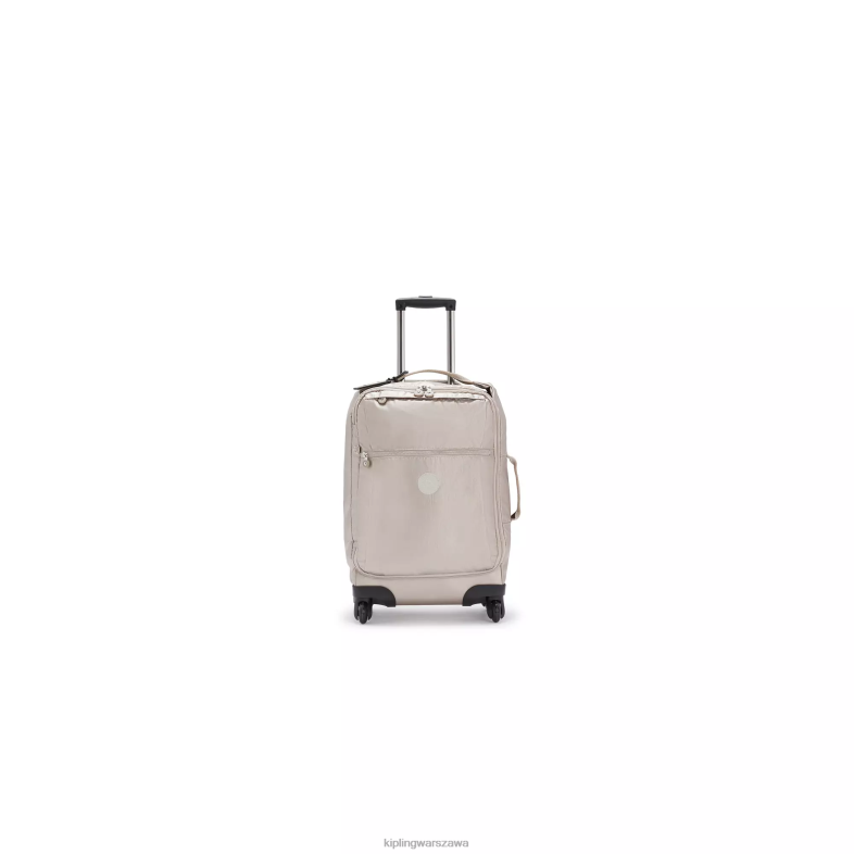 Kipling metaliczny blask dla obu płci darceymały metalowy bagaż podręczny na kółkach PXR6L514