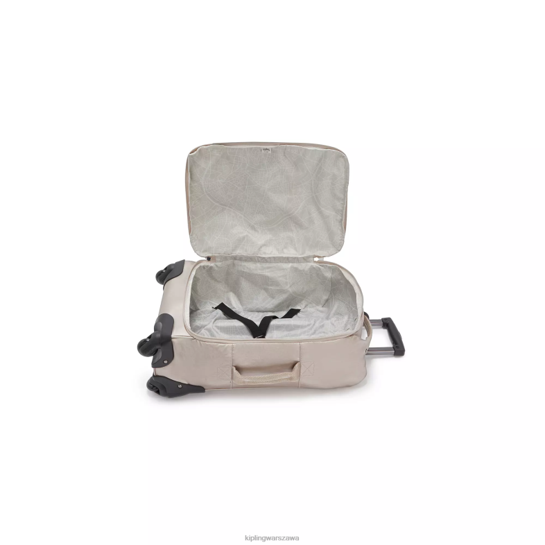 Kipling metaliczny blask dla obu płci darceymały metalowy bagaż podręczny na kółkach PXR6L514