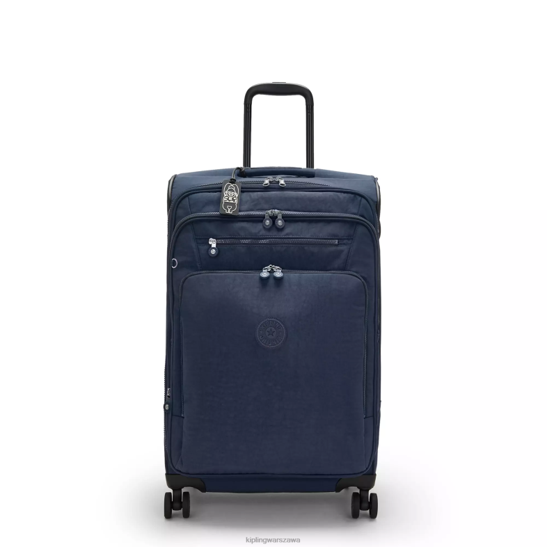 Kipling niebieski niebieski dla obu płci youri spin średni 4-kołowy bagaż na kółkach PXR6L522