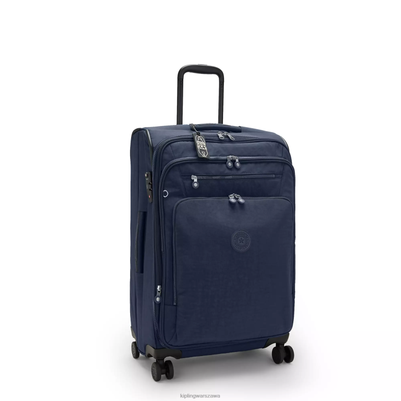 Kipling niebieski niebieski dla obu płci youri spin średni 4-kołowy bagaż na kółkach PXR6L522