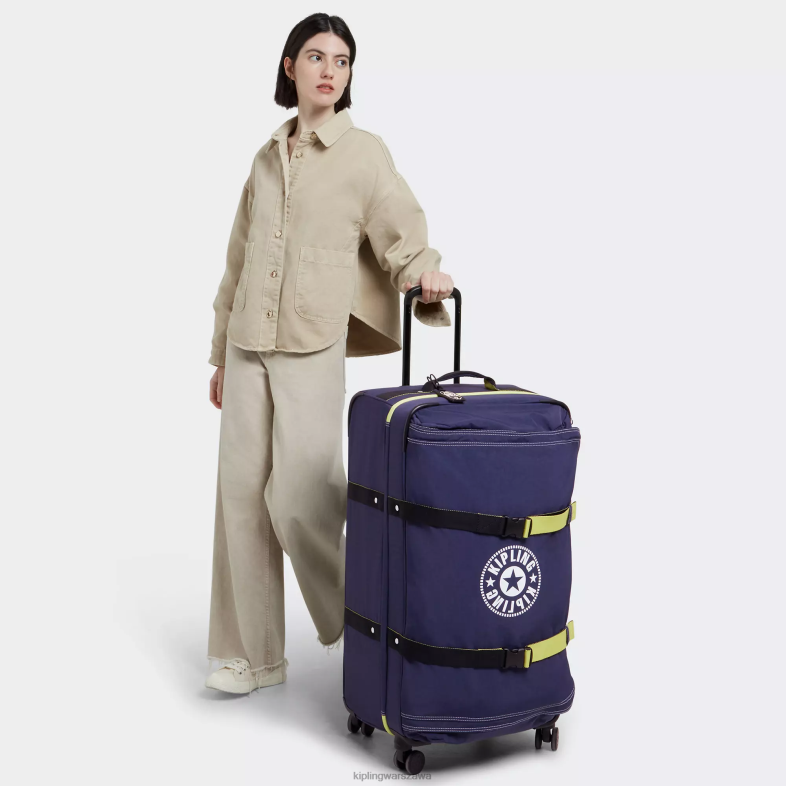 Kipling ostateczna marynarka wojenna dla obu płci spontaniczny duży toczący się bagaż PXR6L520