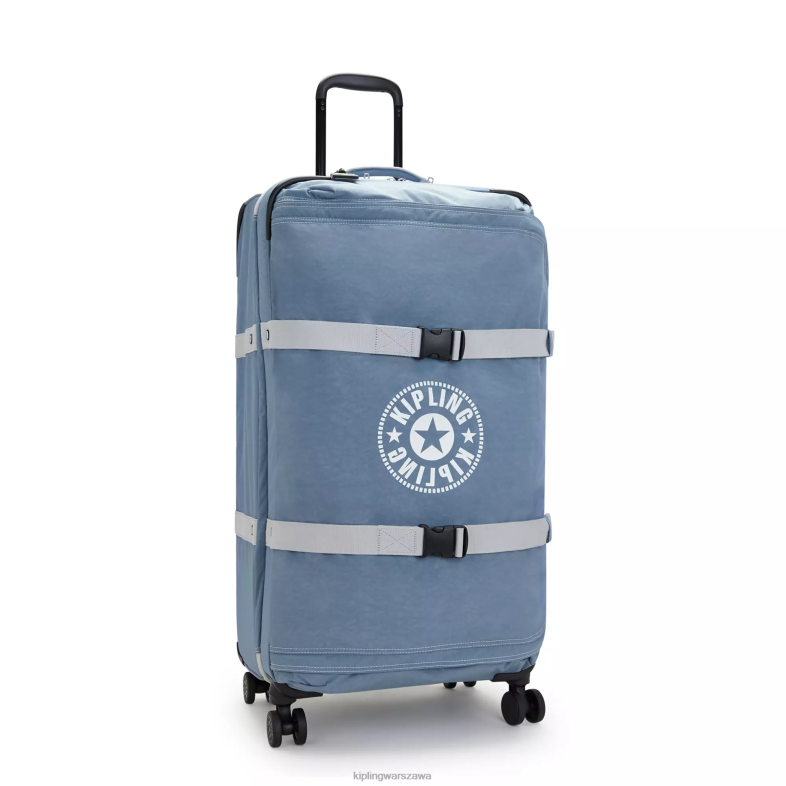 Kipling pędzel niebieski c dla obu płci spontaniczny duży toczący się bagaż PXR6L521