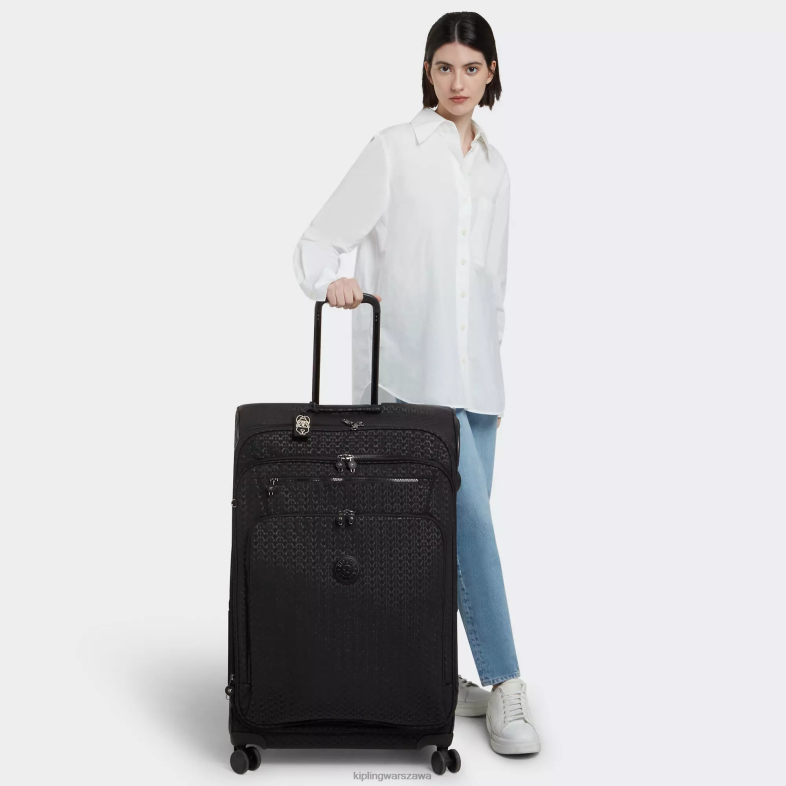 Kipling wytłoczony podpis dla obu płci youri spin duży 4-kołowy bagaż na kółkach PXR6L523