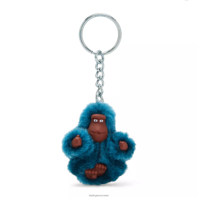 Kipling migoczący turkusowy dla obu płci Sven extra smallmonkey brelok do kluczy PXR6L728