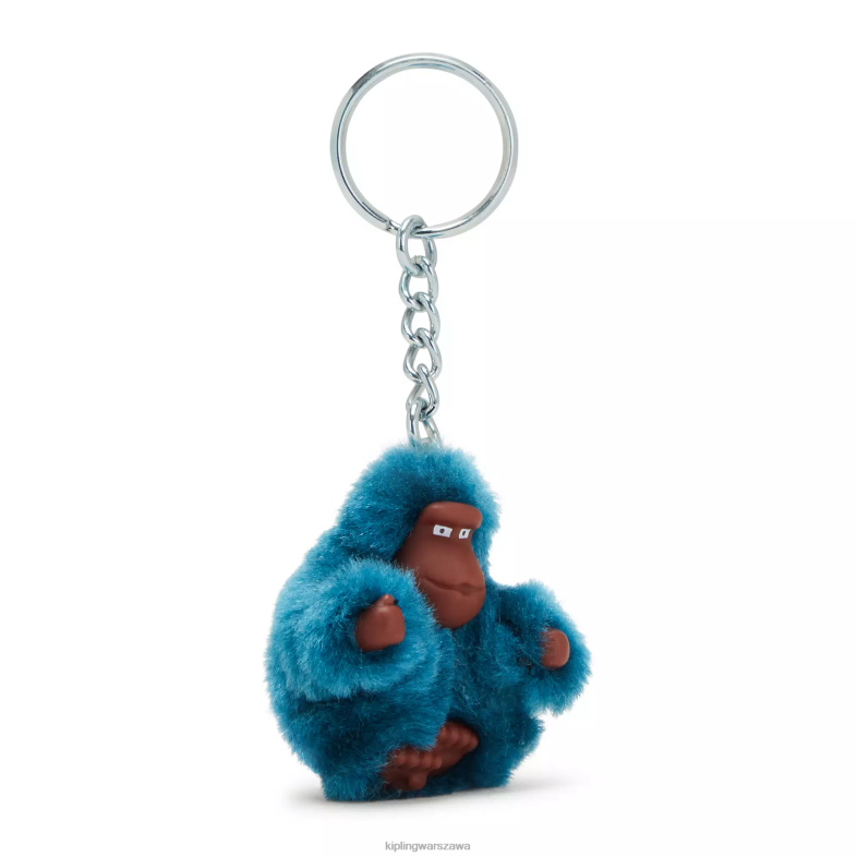 Kipling migoczący turkusowy dla obu płci Sven extra smallmonkey brelok do kluczy PXR6L728