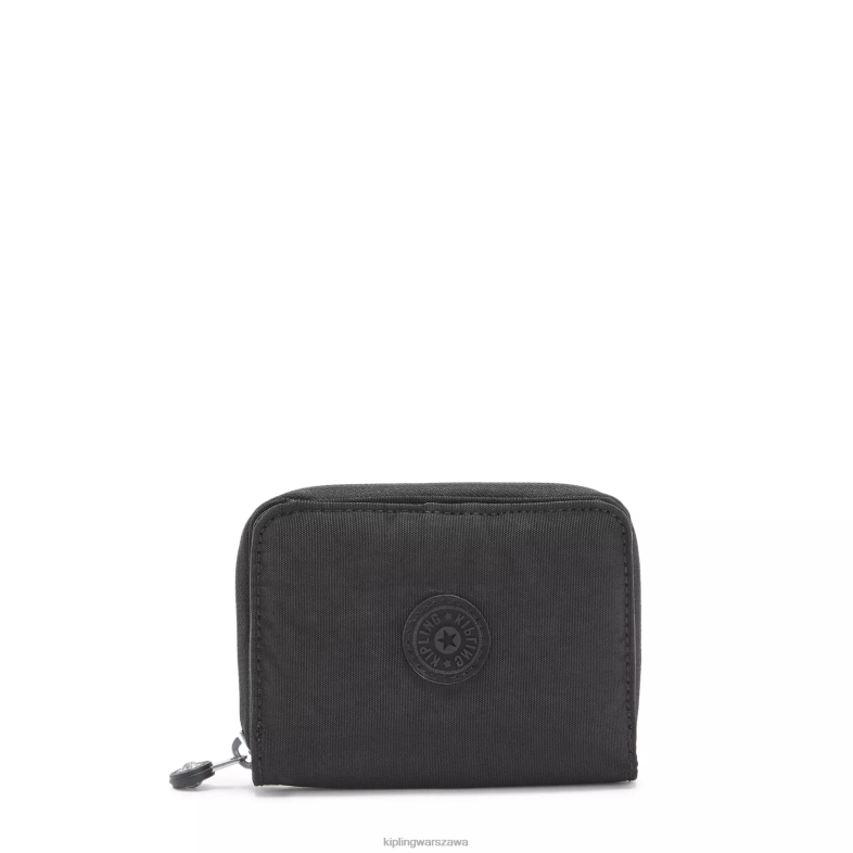 Kipling czarny noir dla obu płci pieniądze kochamały portfel PXR6L299