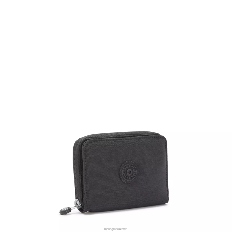 Kipling czarny noir dla obu płci pieniądze kochamały portfel PXR6L299