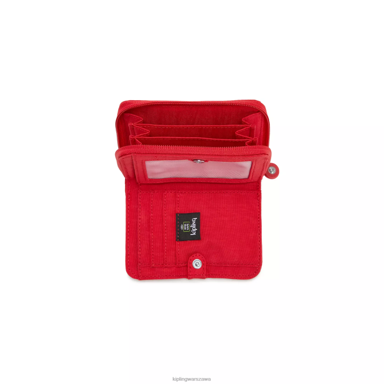 Kipling czerwony róż dla obu płci pieniądze kochamały portfel PXR6L302