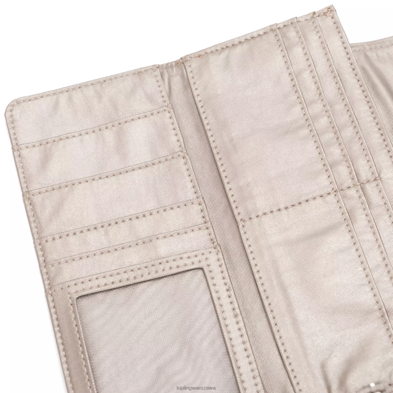 Kipling metaliczny blask dla obu płci portfel na zatrzaski landmetallic PXR6L550