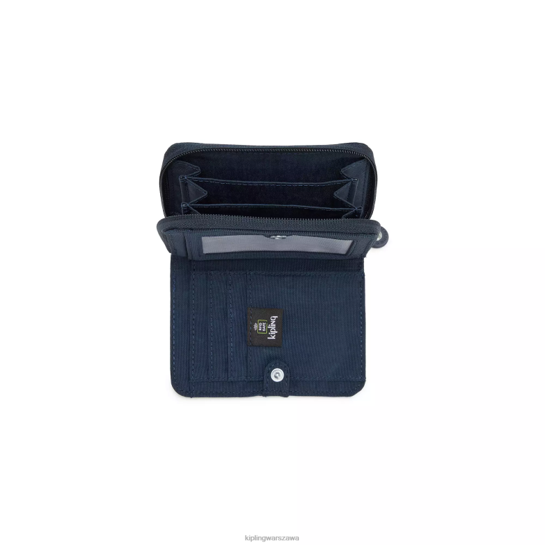 Kipling niebieski niebieski dla obu płci pieniądze kochamały portfel PXR6L300