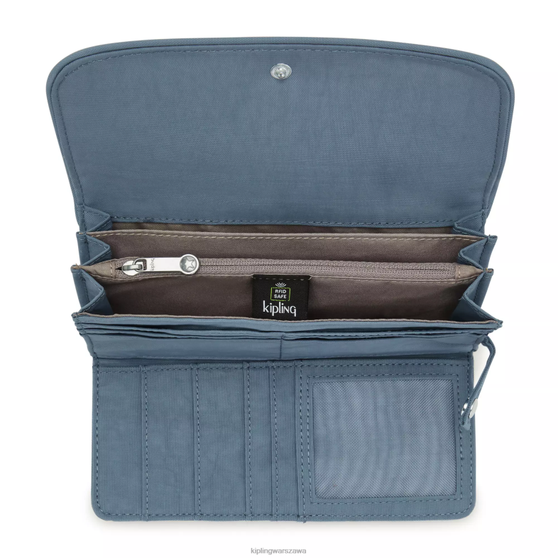 Kipling niebieski pędzel dla obu płci portfel na pieniądze PXR6L286