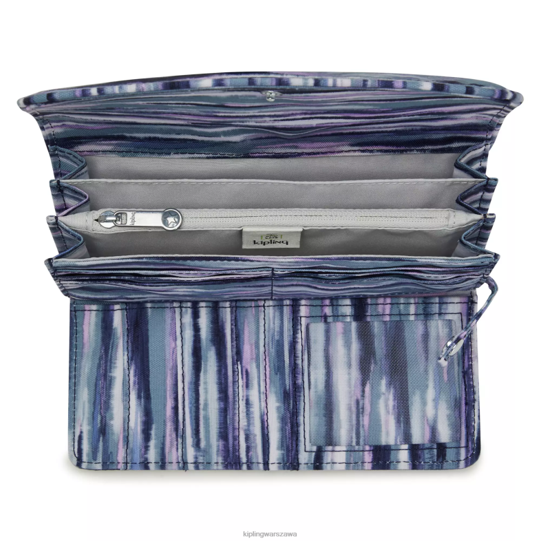 Kipling paski pędzla dla obu płci portfel na zatrzaski z nadrukiem pieniędzy PXR6L309