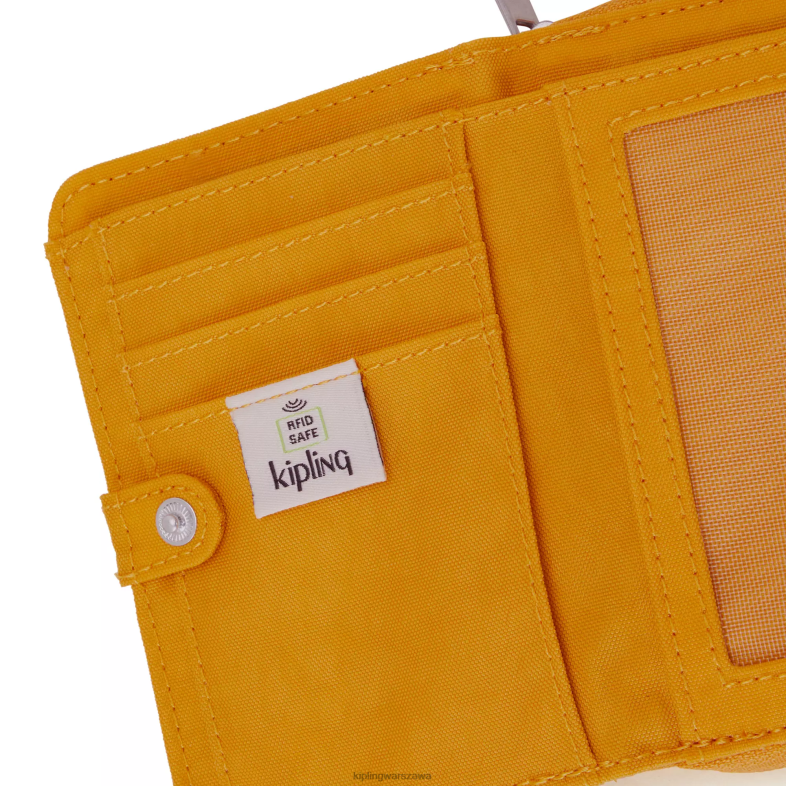 Kipling szybki żółty dla obu płci pieniądze kochamały portfel PXR6L298
