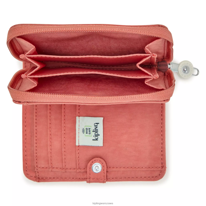 Kipling vintage różowy dla obu płci pieniądze kochamały portfel PXR6L297