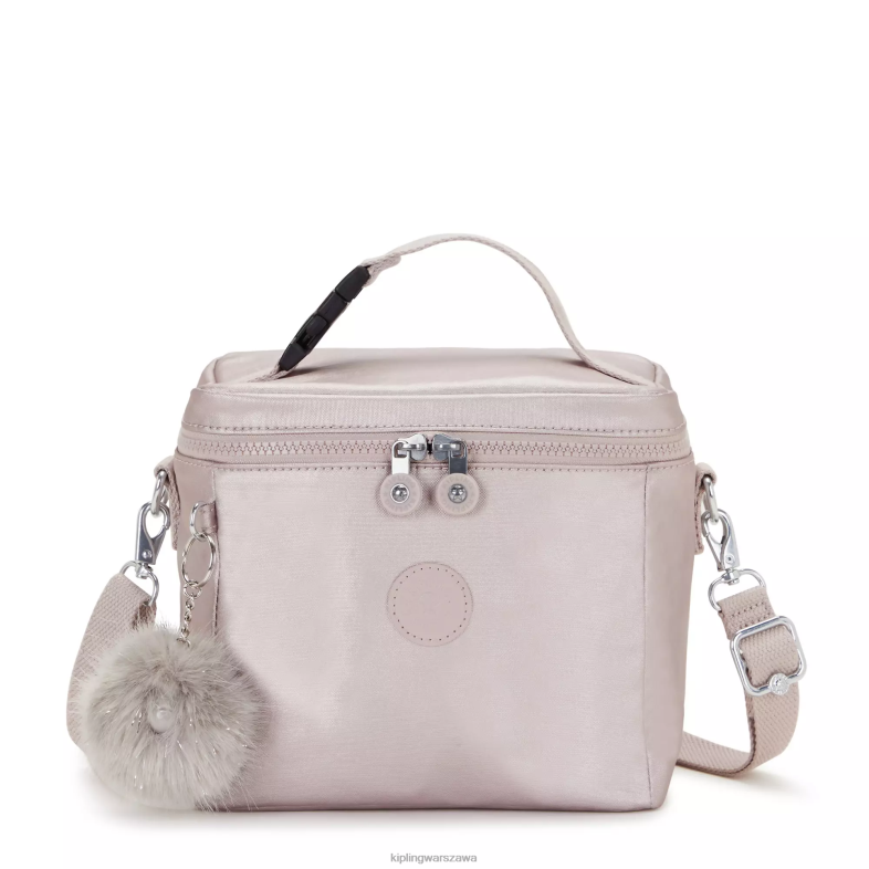 Kipling metaliczna róża dla obu płci grahammetaliczna torba na lunch PXR6L649