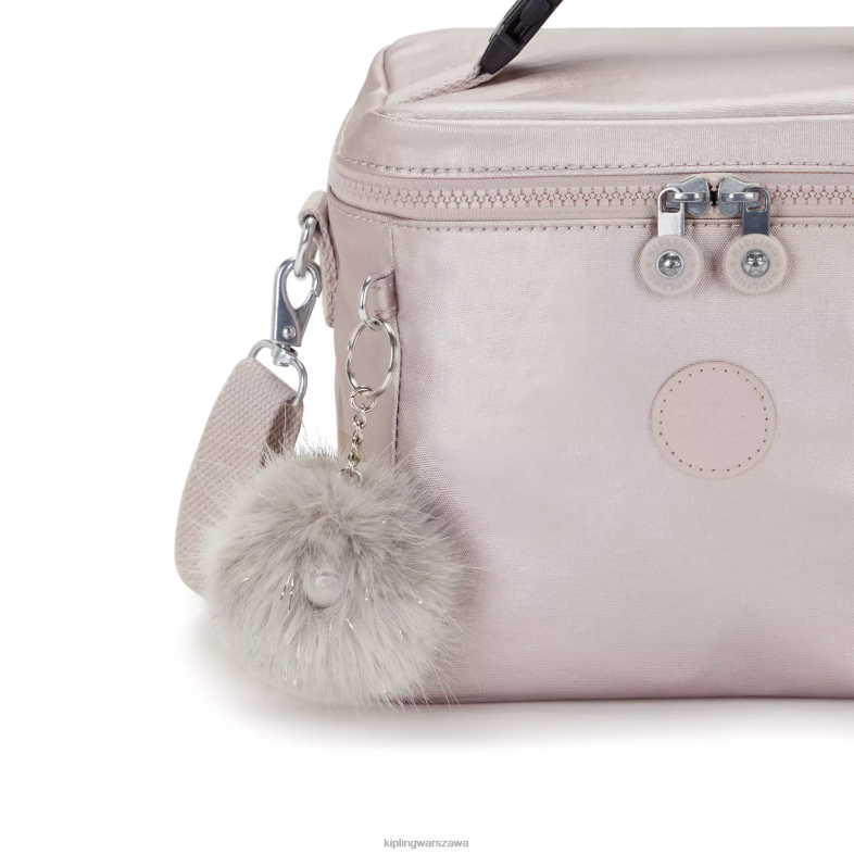 Kipling metaliczna róża dla obu płci grahammetaliczna torba na lunch PXR6L649