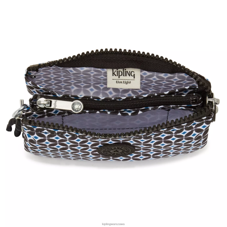 Kipling czarniawa dachówka dla obu płci małe etui z nadrukiem kreatywności PXR6L557