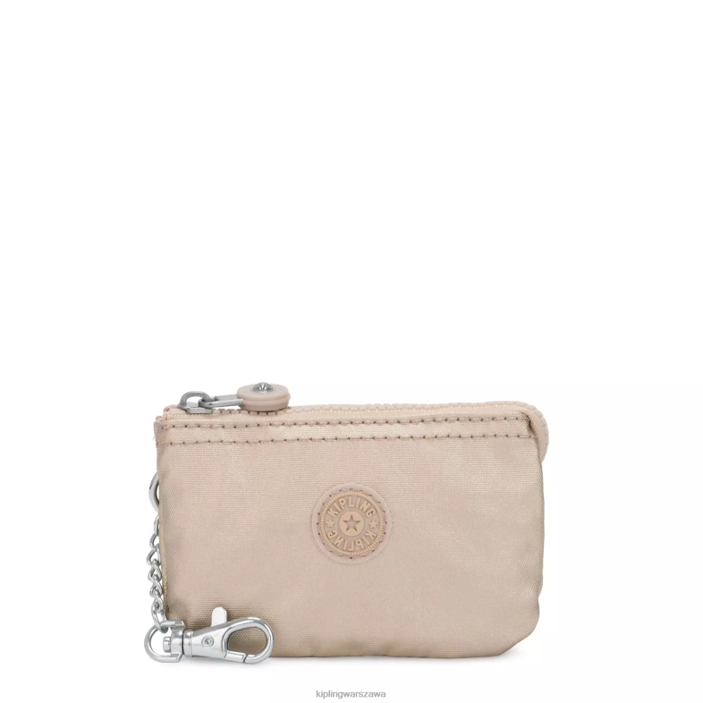 Kipling gwiaździsty złoty metalik dla obu płci kreatywny minipouch metaliczny brelok PXR6L610