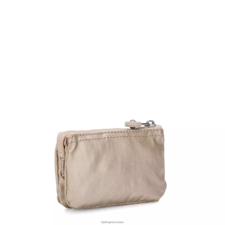 Kipling gwiaździsty złoty metalik dla obu płci kreatywny minipouch metaliczny brelok PXR6L610