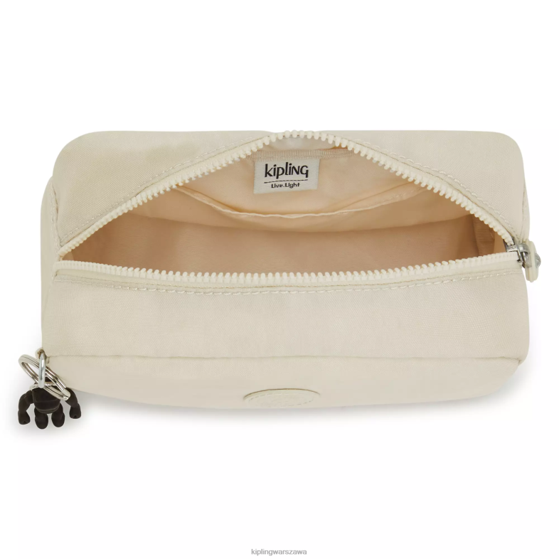 Kipling jasny piasek dla obu płci błyszczące etui PXR6L313