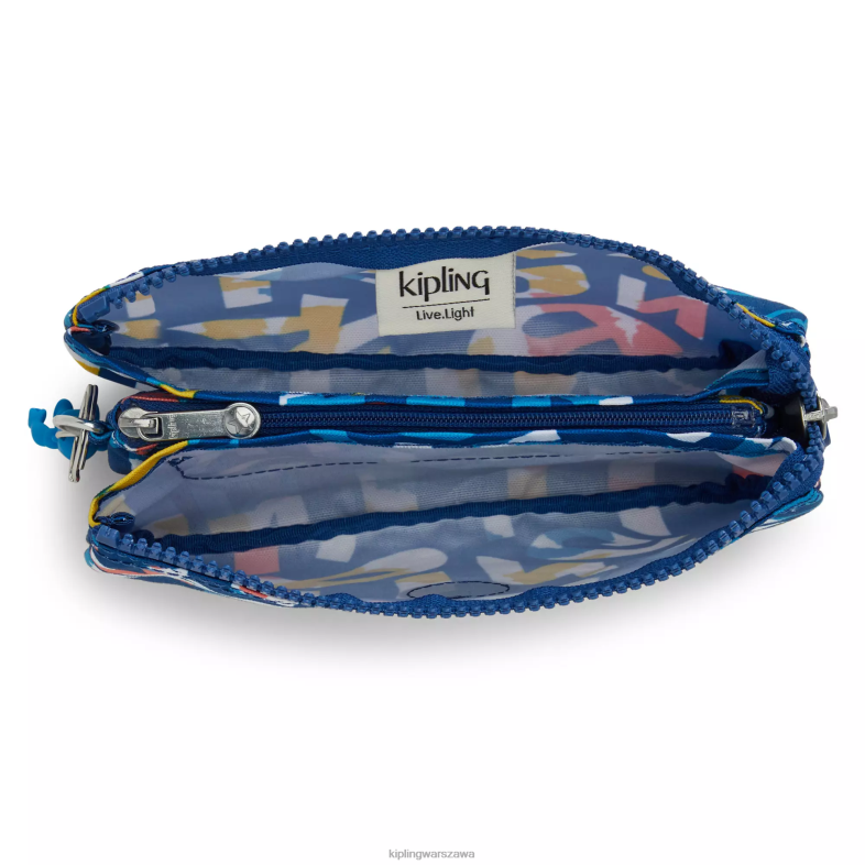 Kipling neonowy kipling dla obu płci kreatywne etui z dużym nadrukiem PXR6L305
