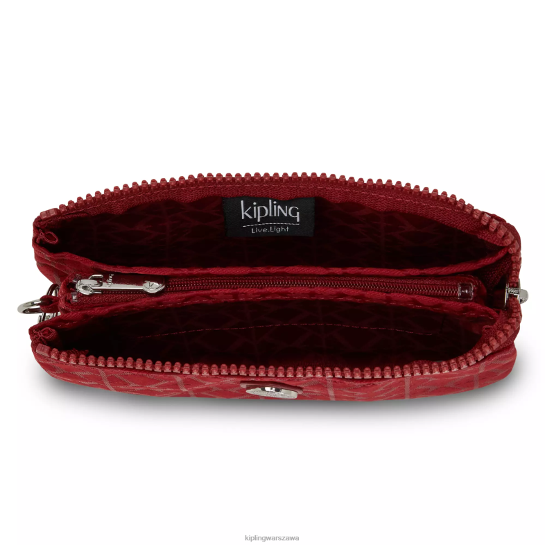 Kipling podpis czerwony dla obu płci duża torba na kreatywność PXR6L606