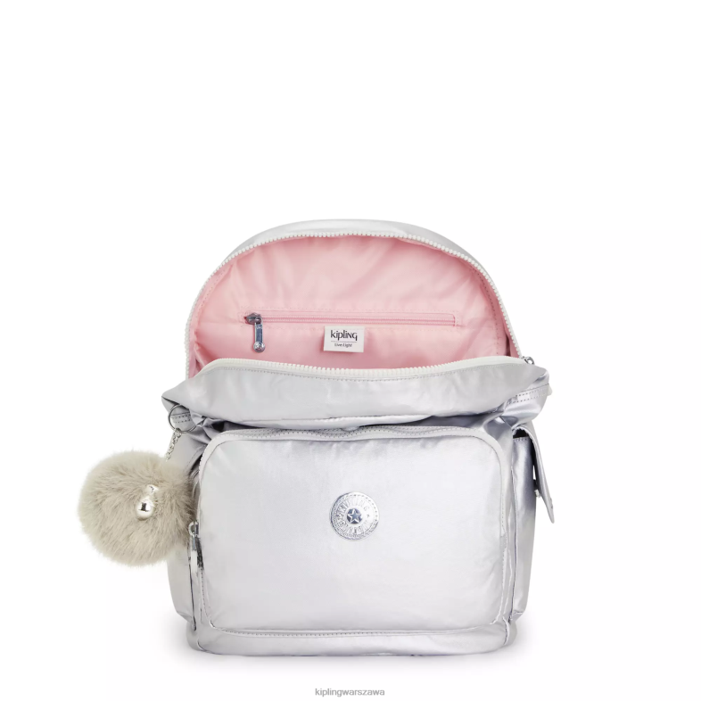 Kipling cukierki metaliczne dla obu płci pakiet miejskimetalowy plecak PXR6L341
