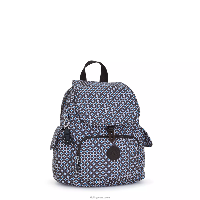 Kipling czarniawa dachówka dla obu płci plecak miejski z minidrukiem PXR6L498