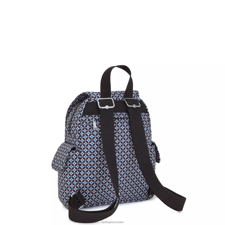 Kipling czarniawa dachówka dla obu płci plecak miejski z minidrukiem PXR6L498