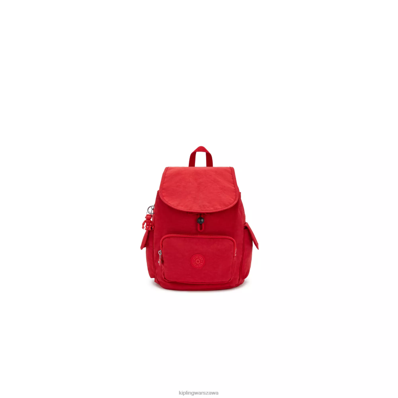 Kipling czerwony róż dla obu płci mały plecak miejski PXR6L409