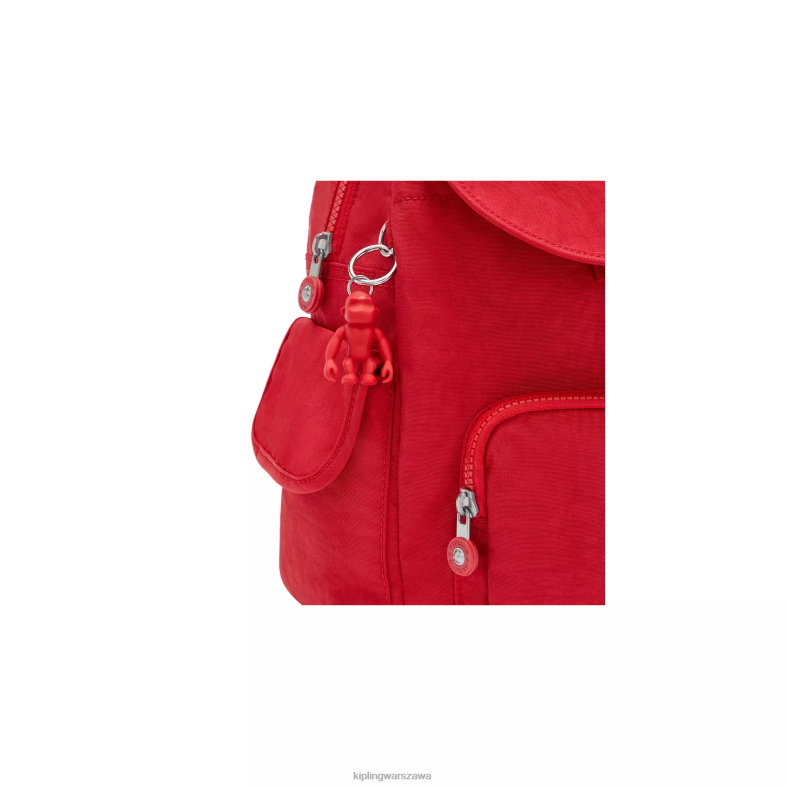 Kipling czerwony róż dla obu płci mały plecak miejski PXR6L409