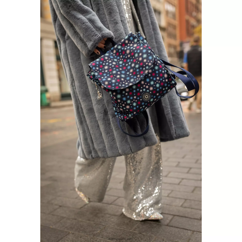Kipling funkowe gwiazdki dla obu płci mały plecak z nadrukiem dannie PXR6L390