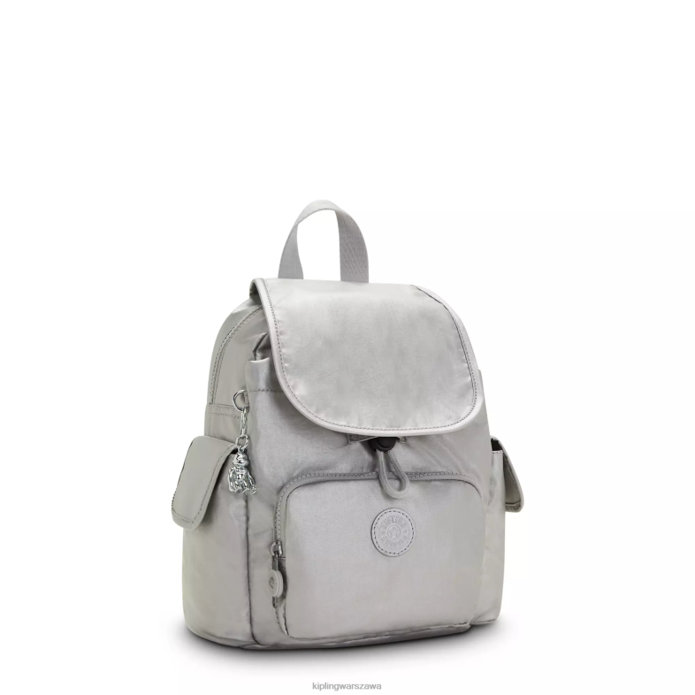 Kipling jasny metaliczny dla obu płci minimetaliczny plecak miejski PXR6L388
