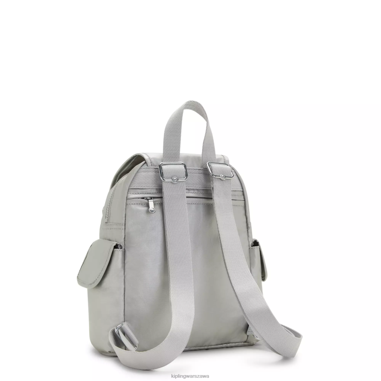 Kipling jasny metaliczny dla obu płci minimetaliczny plecak miejski PXR6L388