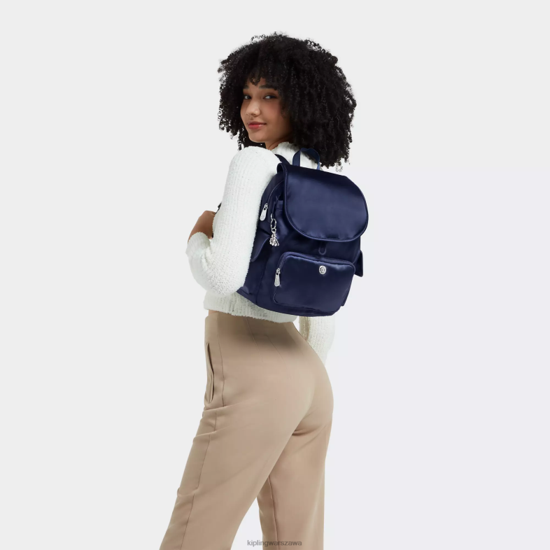 Kipling kosmiczny błękit dla obu płci mały plecak miejski PXR6L379