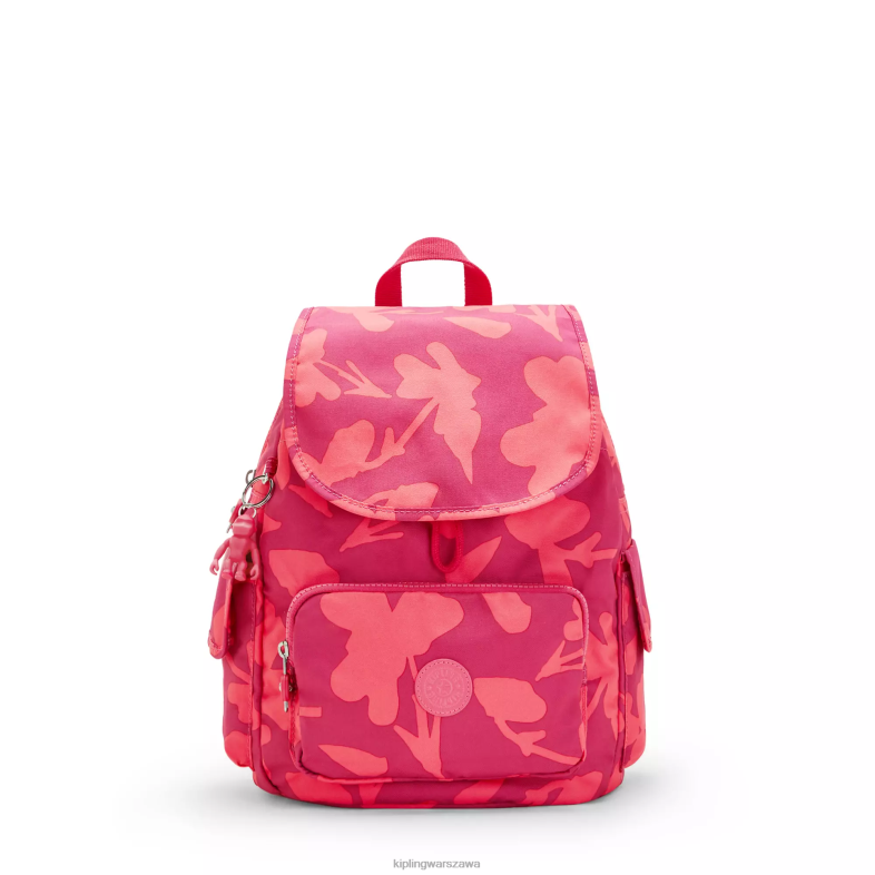 Kipling kwiat koralowca dla obu płci city ​​pack plecak z małym nadrukiem PXR6L378