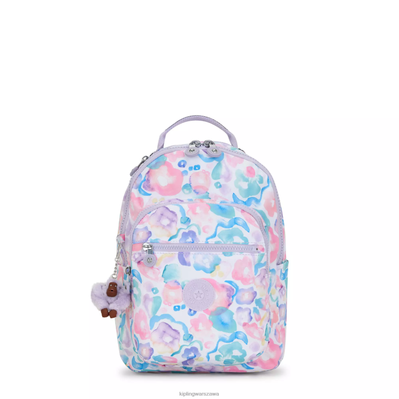 Kipling kwiaty wodne dla obu płci Seoul plecak na tablet z małym nadrukiem PXR6L349