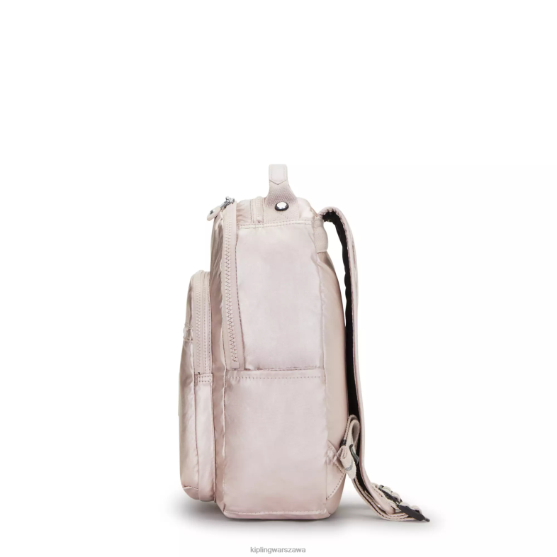 Kipling metaliczna róża dla obu płci Seoul mały metalowy plecak na tablet PXR6L356