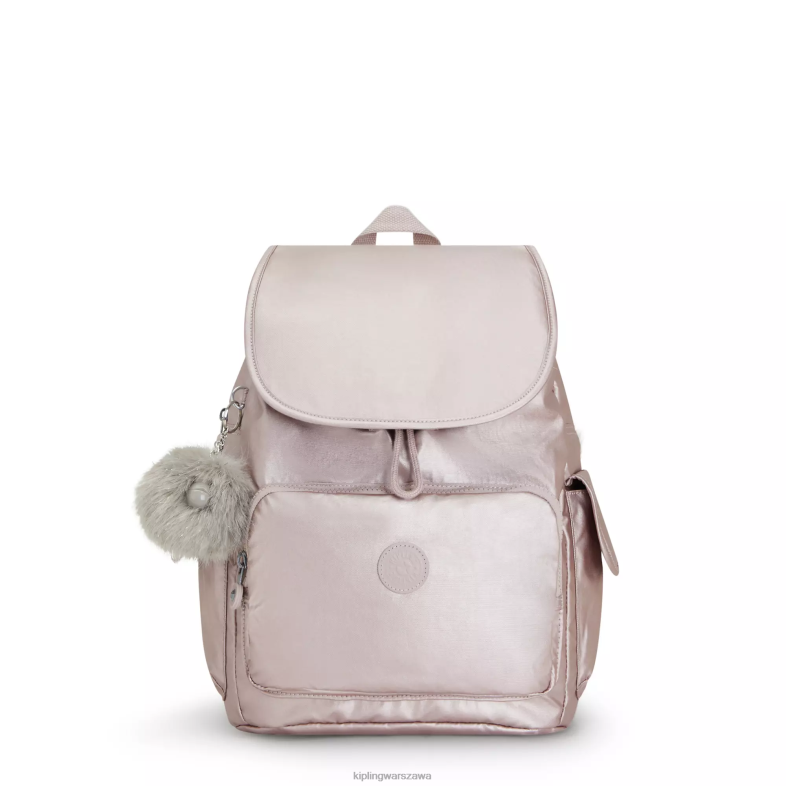 Kipling metaliczna róża dla obu płci pakiet miejskimetalowy plecak PXR6L340