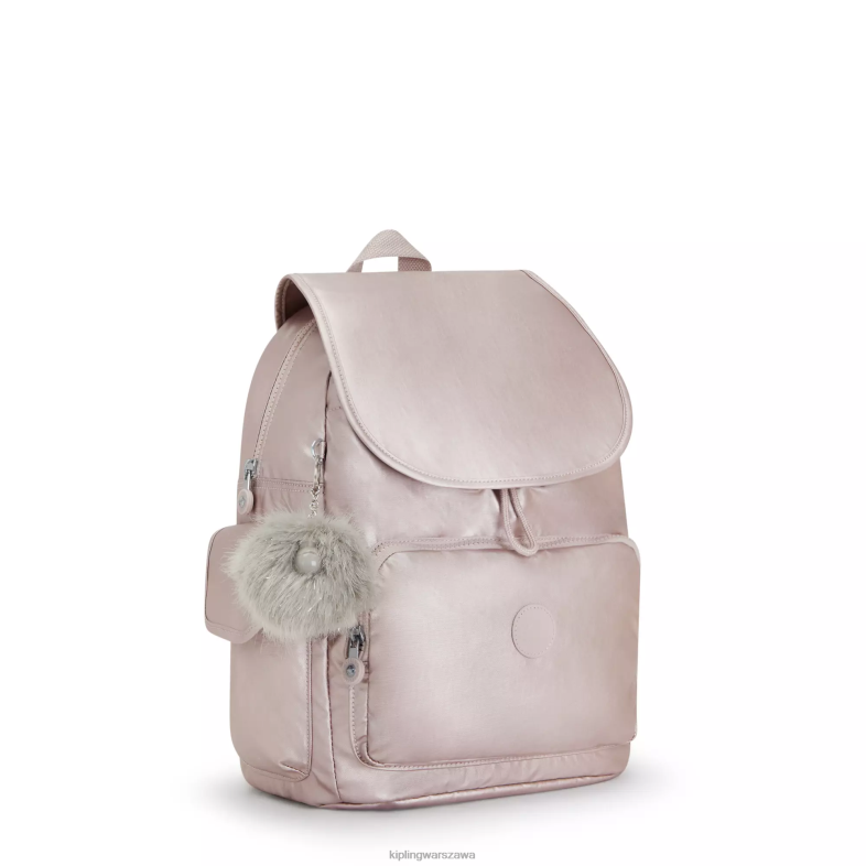 Kipling metaliczna róża dla obu płci pakiet miejskimetalowy plecak PXR6L340