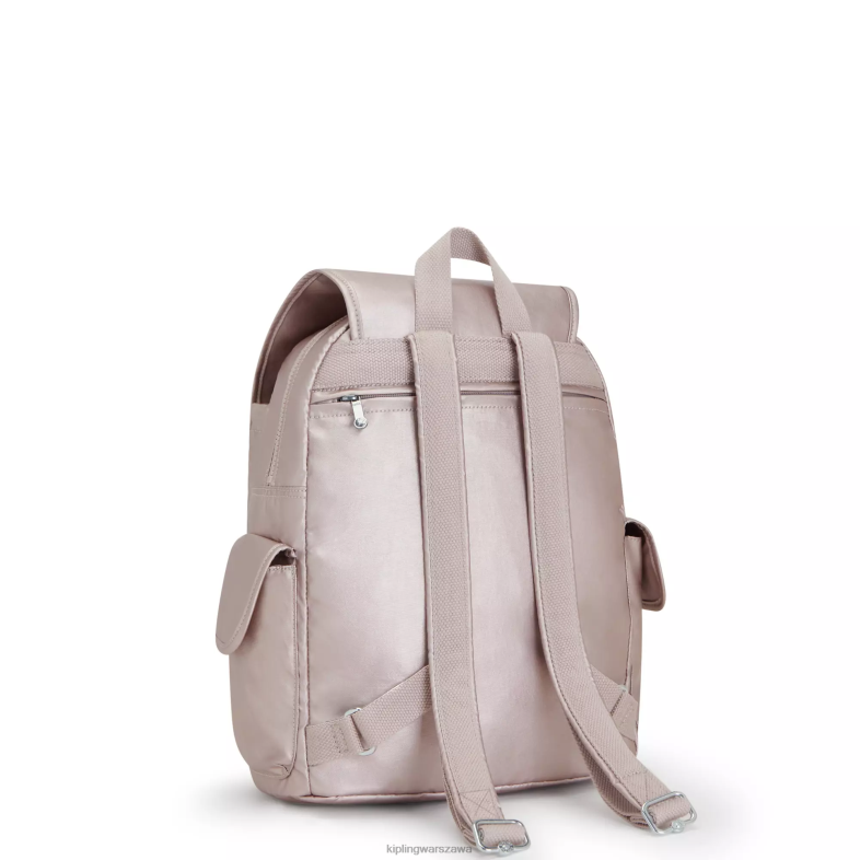 Kipling metaliczna róża dla obu płci pakiet miejskimetalowy plecak PXR6L340