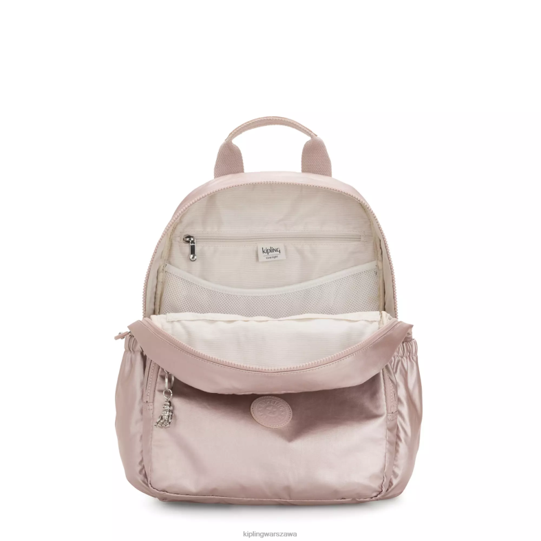 Kipling metaliczna róża dla obu płci plecak na pieluchy w maisie PXR6L279