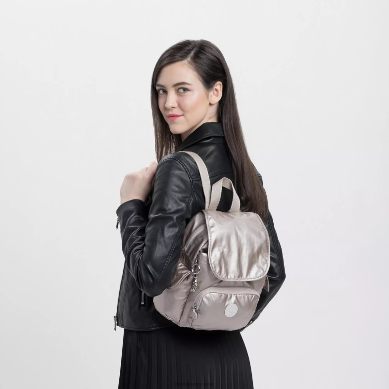 Kipling metaliczny blask dla obu płci minimetaliczny plecak miejski PXR6L389